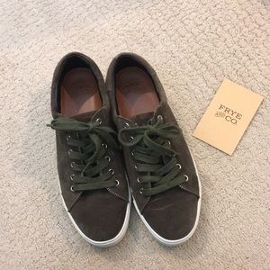 Frye Sindy Moto Suede Low Top Sneaker